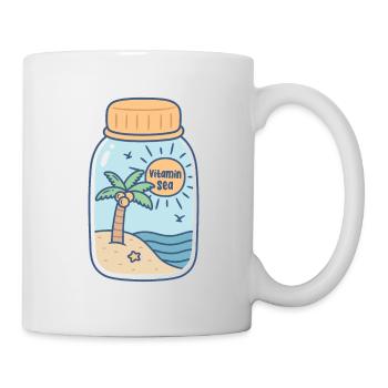 Vitamine Mer Plage Soleil Et Vagues Dans Une Bouteille - Mug blanc - blanc - Droite