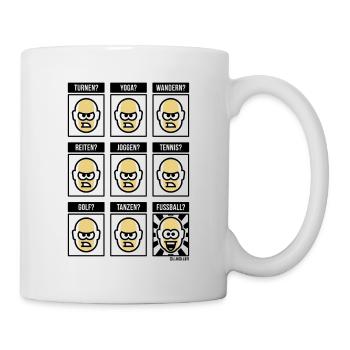 Nichts Geht Über Fußball! (Fußballfan / POS / PNG) - Tasse - Weiß - Rechts