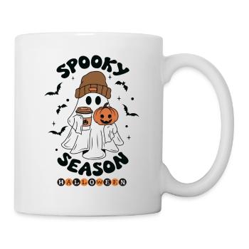Gruselige Jahreszeit Helloween - Tasse - Weiß - Rechts