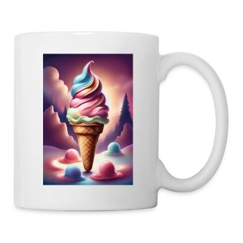 Fondant crème glacée design graphique t-shirt - Mug blanc - blanc - Droite