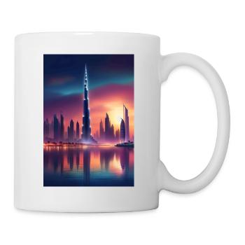 Dubai city sunset - Mug - white - Right
