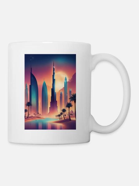 Buntes östliches Stadtbild - Tasse - Weiß