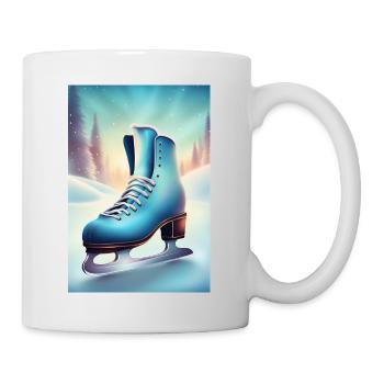 Winterliches Eiskunstlauf-Hobby - Tasse - Weiß - Rechts