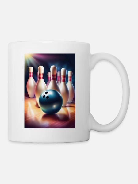 Superbe cadeau de fête des pères de bowling - Mug blanc - blanc