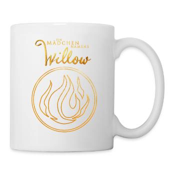 "Ein Mädchen Namens Willow" Schritfzug Mit Logo - Tasse - Weiß - Rechts