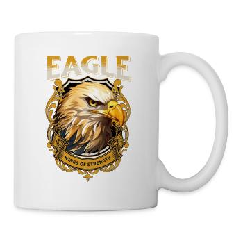 Tête d’aigle Or Oiseau de proie Oiseau Nature animale - Mug blanc - blanc - Droite