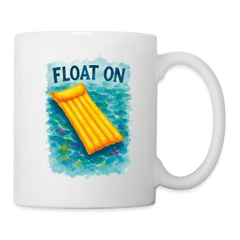 Flotteur sur chemise | Conception de l’eau d’été - Mug blanc - blanc - Droite