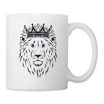Lion couronné – Puissance & Confiance en soi - Mug blanc - blanc - Droite