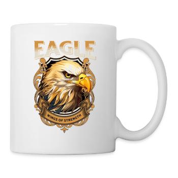 Tête d’aigle Or Oiseau de proie Oiseau Nature animale - Mug blanc - blanc - Droite