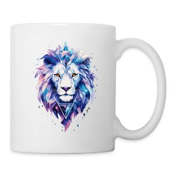 Lion Lion Head Cosmic Galaxy Universe Art - Mug - white - Right