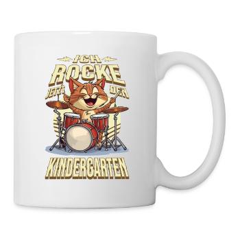 Jardin d’enfants Kita Cat Drums Musique rock - Mug blanc - blanc - Droite