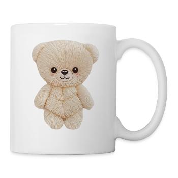 Fluffy Bear T-shirt – Kawaii and Cozy Style - Mug - white - Right