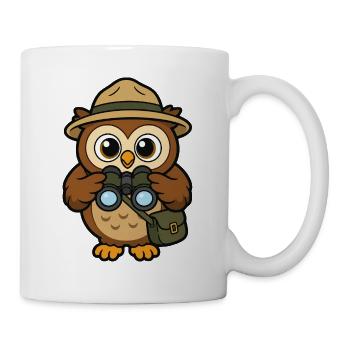 Aventureux explorateurs de la chouette - Mug blanc - blanc - Droite