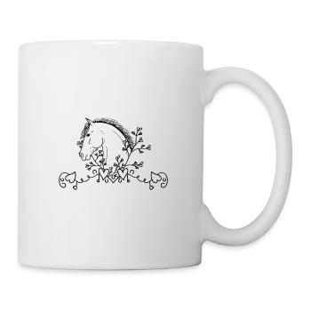 Horse head with heart - Mug - white - Right