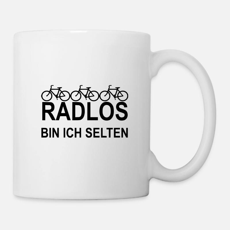 Radlos bin ich selten - Tasse - Weiß