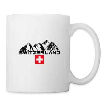 Suisse! Montagne, ski, fondue, raclette - Mug blanc - blanc - Droite