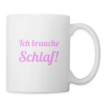 Schlaf Bett Schlafen Entspannung Entspannen Müde - Tasse - Weiß - Rechts