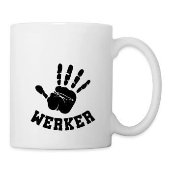 Farbe änderbar | Handwerker Spruch Lustig - Tasse - Weiß - Rechts