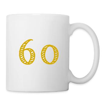 60 YEARS. 60th ANNIVERSARY. ANNIVERSARY 60 YEARS - Mug - white - Right