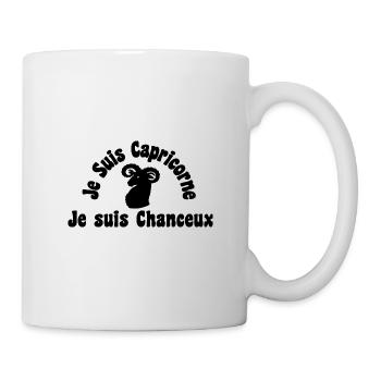 Capricorne Zodiaque symbole - Je suis chanceux - Mug blanc - blanc - Droite