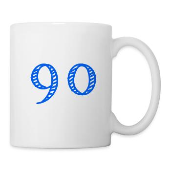 90. 90 YEARS. 90TH ANNIVERSARY. 90TH ANNIVERSARY. - Mug - white - Right