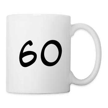 60. 60 ANS. 60e ANNIVERSAIRE. ANNIVERSAIRE 60 ANS. - Mug blanc - blanc - Droite