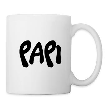 PAPI. PAPA. FÊTE DES PÈRES. BONNE FÊTE PAPA. - Mug blanc - blanc - Droite