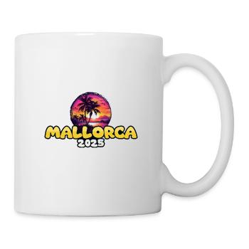 Mallorca 2025 Palm Trees Colorful - Mug - white - Right