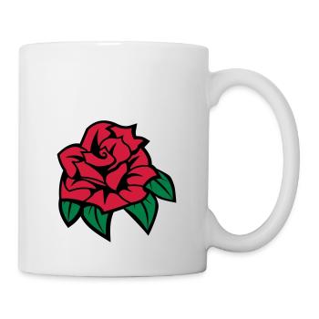 rose - Tasse - Weiß - Rechts