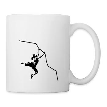 Frau in der Wand hell - Tasse - Weiß - Rechts