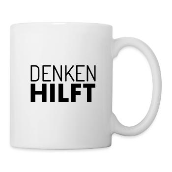 Denken hilft - Tasse - Weiß - Rechts