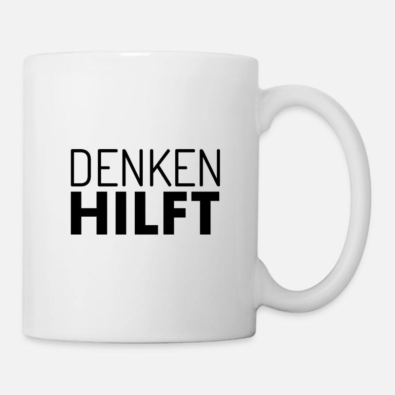 Denken hilft - Tasse - Weiß