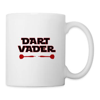 Dart Vader Dartspieler 180 Geschenk Idee Spruch - Tasse - Weiß - Rechts