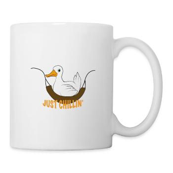 Drôle de canard disant Juste glaçant - Mug blanc - blanc - Droite
