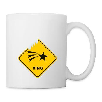 Wildwechsel "Weihnachtsstern" mit Schneekuppe - Tasse - Weiß - Rechts