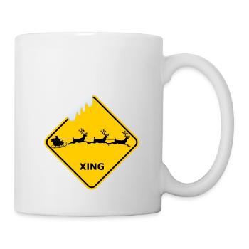 Wildwechsel "Weihnachtsmann m. Schlitten" / Schnee - Tasse - Weiß - Rechts