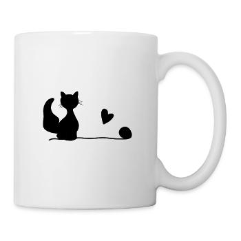 Ligne de laine pour chat animal animaux de compagnie animaux de compagnie - Mug blanc - blanc - Droite