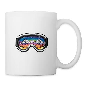 Ski Brille Symbol Berge Piste - Tasse - Weiß - Rechts