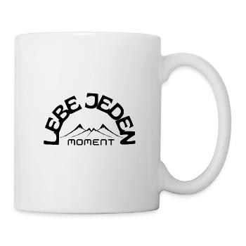 Lebe jeden Moment, minimalistische Berge  - Tasse - Weiß - Rechts