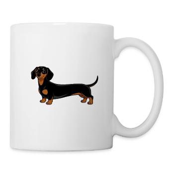Minimalist Dachshund Extra Long Shirt - Mug - white - Right
