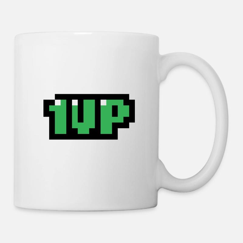 grün 1up - Tasse - Weiß