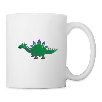 Baby Green Dinosaur Dragon Cartoon - Mug - white - Right