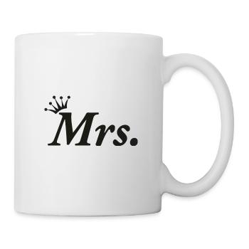 Hochzeit Krone Mrs. Design - Tasse - Weiß - Rechts