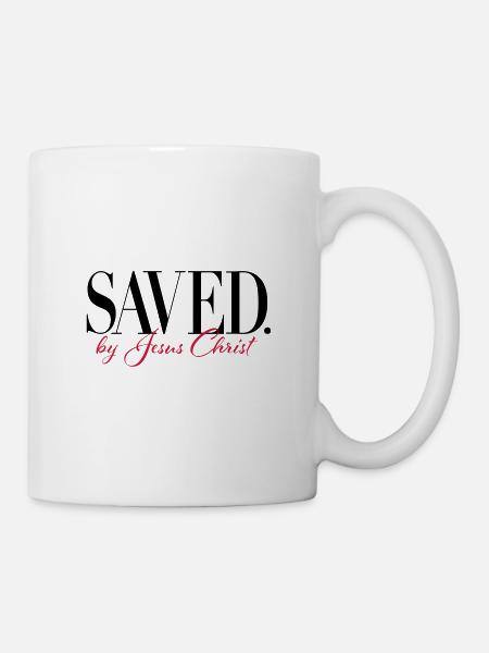 Saved by Jesus Christ - Mug blanc - blanc