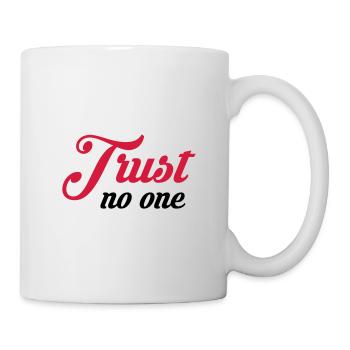 Trust no one - Mug - white - Right