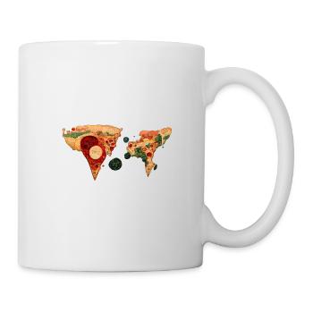 Pizza World Map - Mug - white - Right
