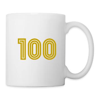 100. 100 YEARS. 100th ANNIVERSARY. 100 BIRTHDAY - Mug - white - Right