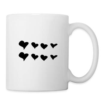 Herzen symbol liebe Herz muster - Tasse - Weiß - Rechts