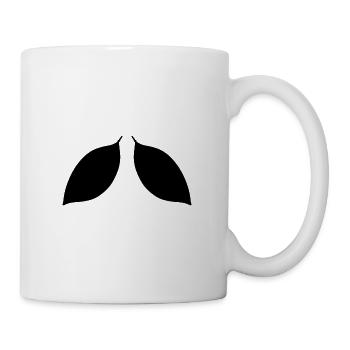 zwei Blätter blatt symbol - Tasse - Weiß - Rechts