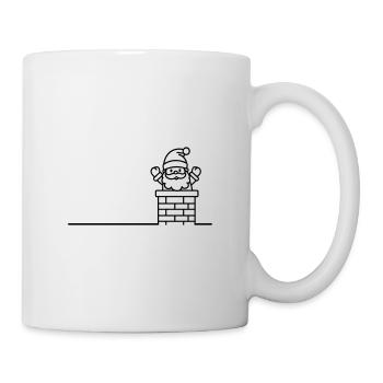 Weihnachtsmann Schornstein X-Mas - Tasse - Weiß - Rechts